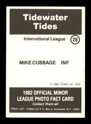 Mike Cubbage Autographed 1982 TCMA Card #26 Tidewater Tides SKU #248243