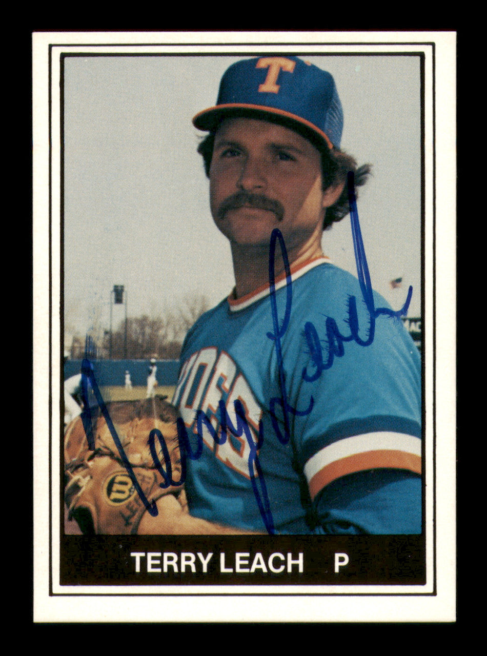 Terry Leach Autographed 1982 TCMA Rookie Card #14 Tidewater Tides SKU #248246