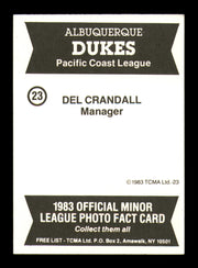 Del Crandall Autographed 1983 TCMA Card #23 Albuquerque Dukes SKU #248255