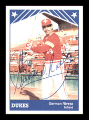 German Rivera Autographed 1983 TCMA Rookie Card #17 Albuquerque Dukes SKU #248259