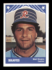 Matt Sinatro Autographed 1983 TCMA Card #11 Richmond Braves SKU #248277
