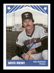 Ken Schrom Autographed 1983 TCMA Card #9 Toledo Mud Hens SKU #248280