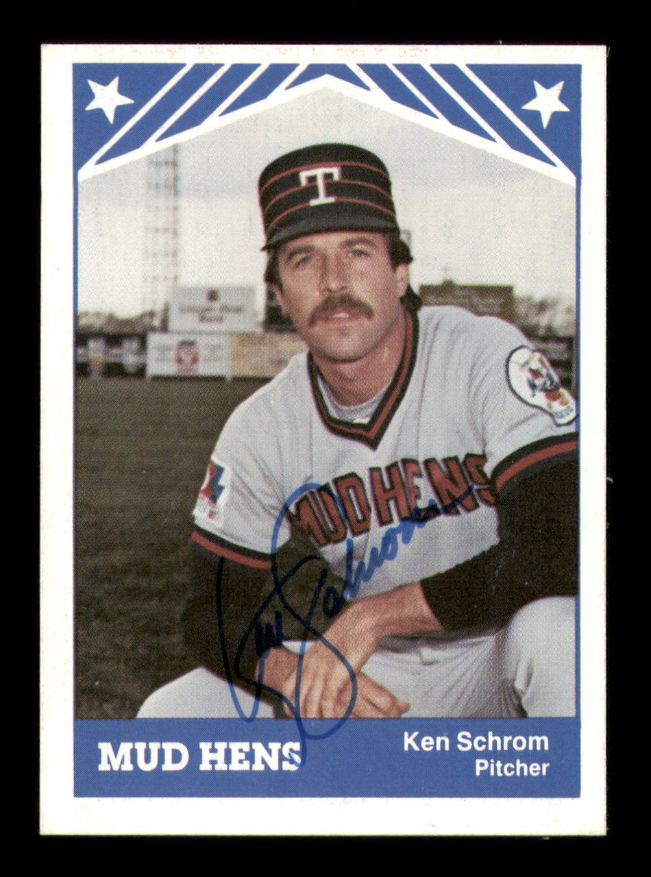 Ken Schrom Autographed 1983 TCMA Card #9 Toledo Mud Hens SKU #248280