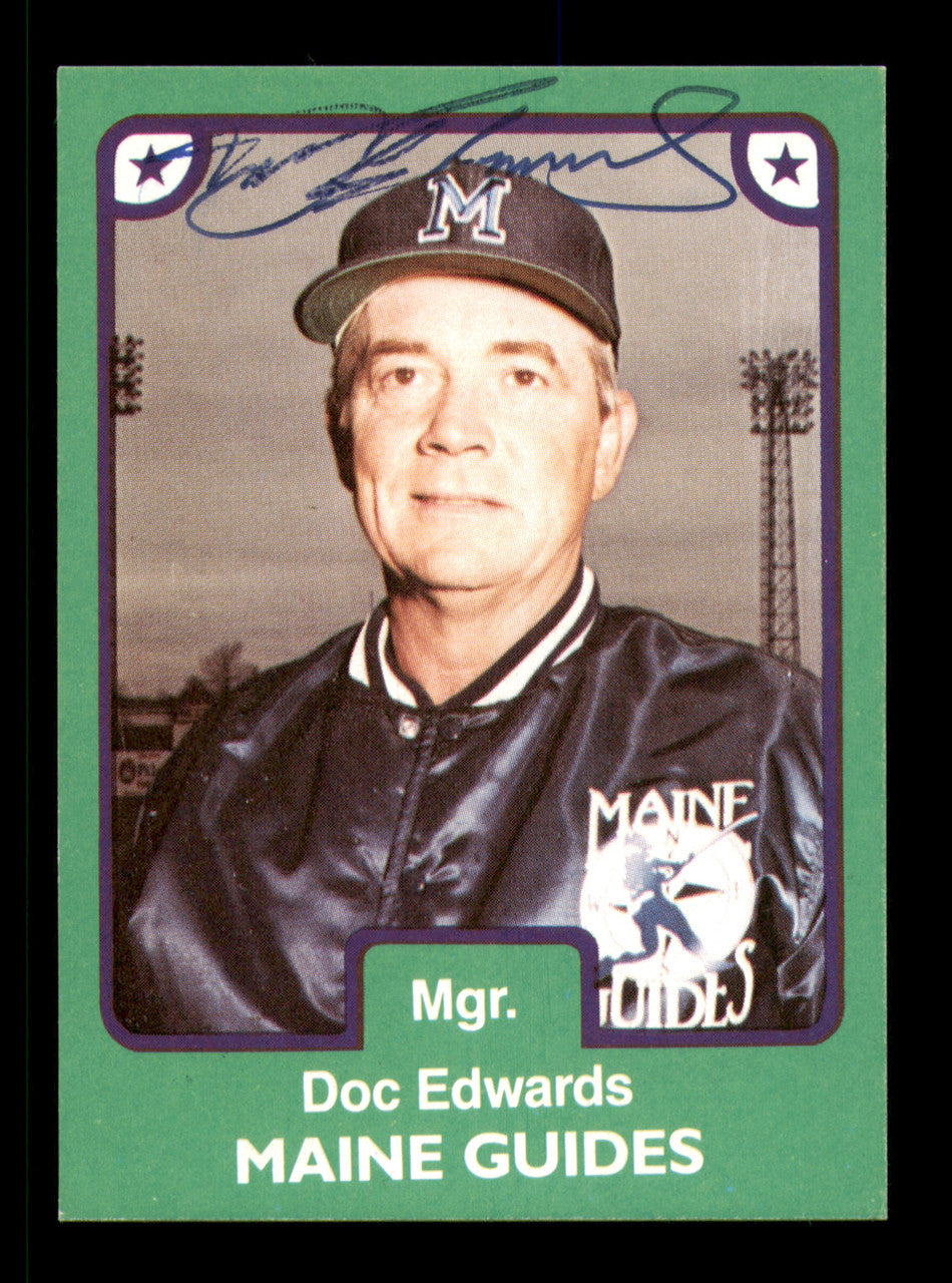 Doc Edwards Autographed 1984 TCMA Card #10 Maine Guides SKU #248283