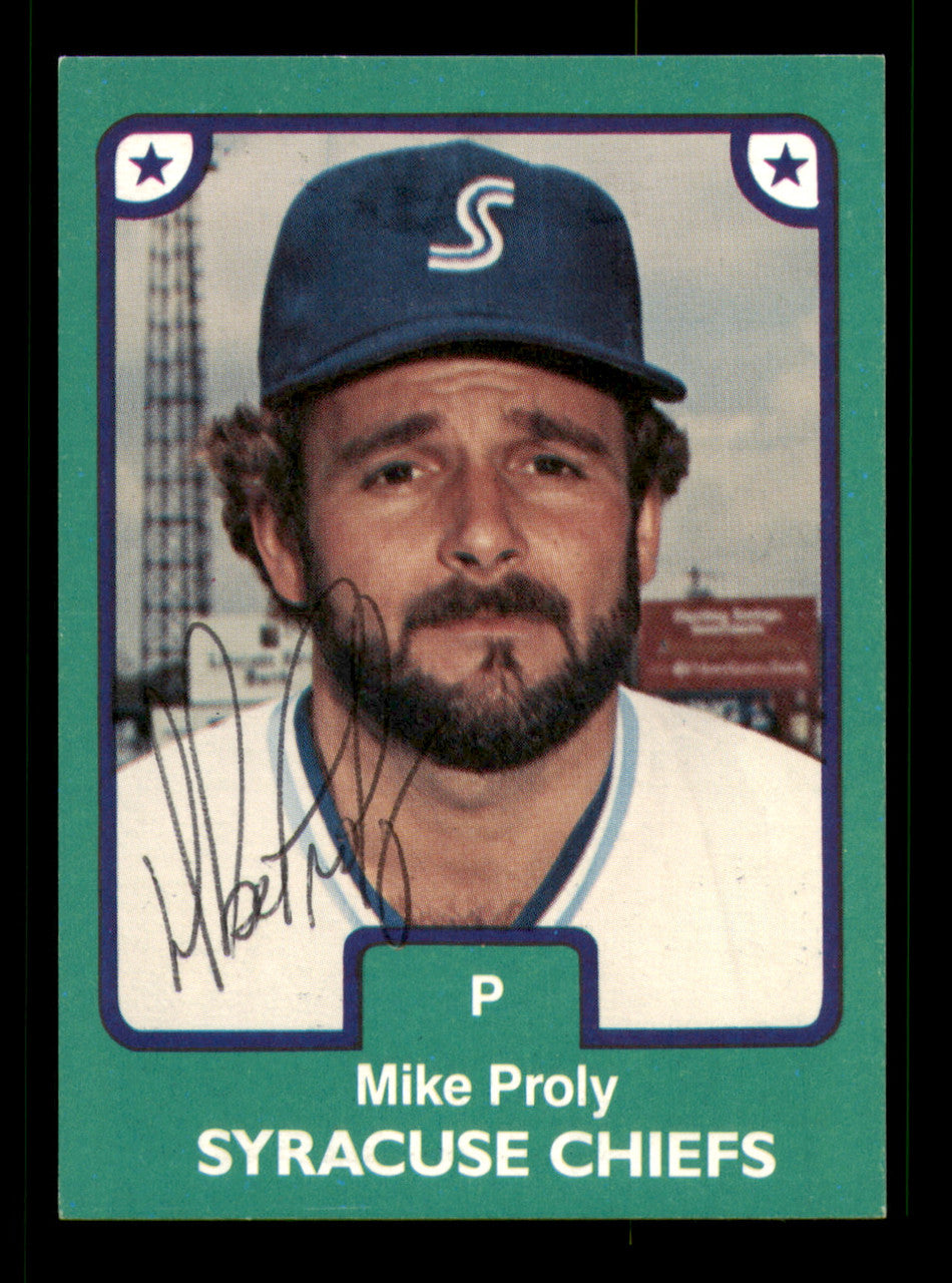 Mike Proly Autographed 1984 TCMA Card #16 Syracuse Chiefs SKU #248293