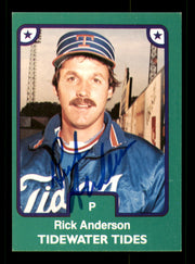 Rick Anderson Autographed 1984 TCMA Card #19 Tidewater Tides SKU #248294