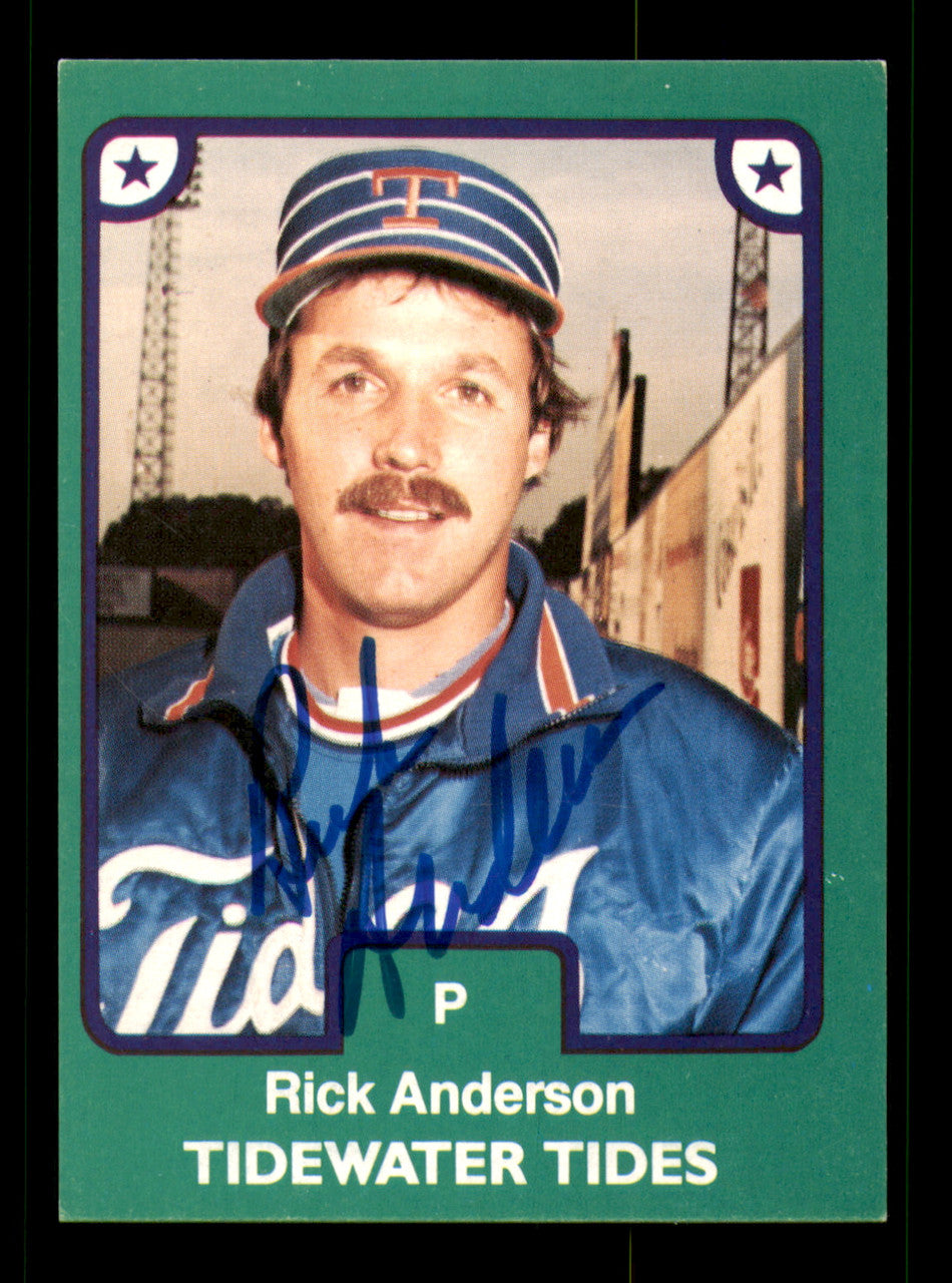Rick Anderson Autographed 1984 TCMA Card #19 Tidewater Tides SKU #248294