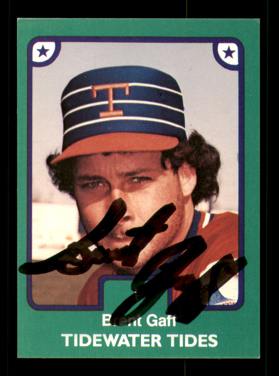Brent Gaff Autographed 1984 TCMA Rookie Card #8 Tidewater Tides SKU #248297