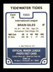 Brian Giles Autographed 1984 TCMA Card #24 Tidewater Tides SKU #248299