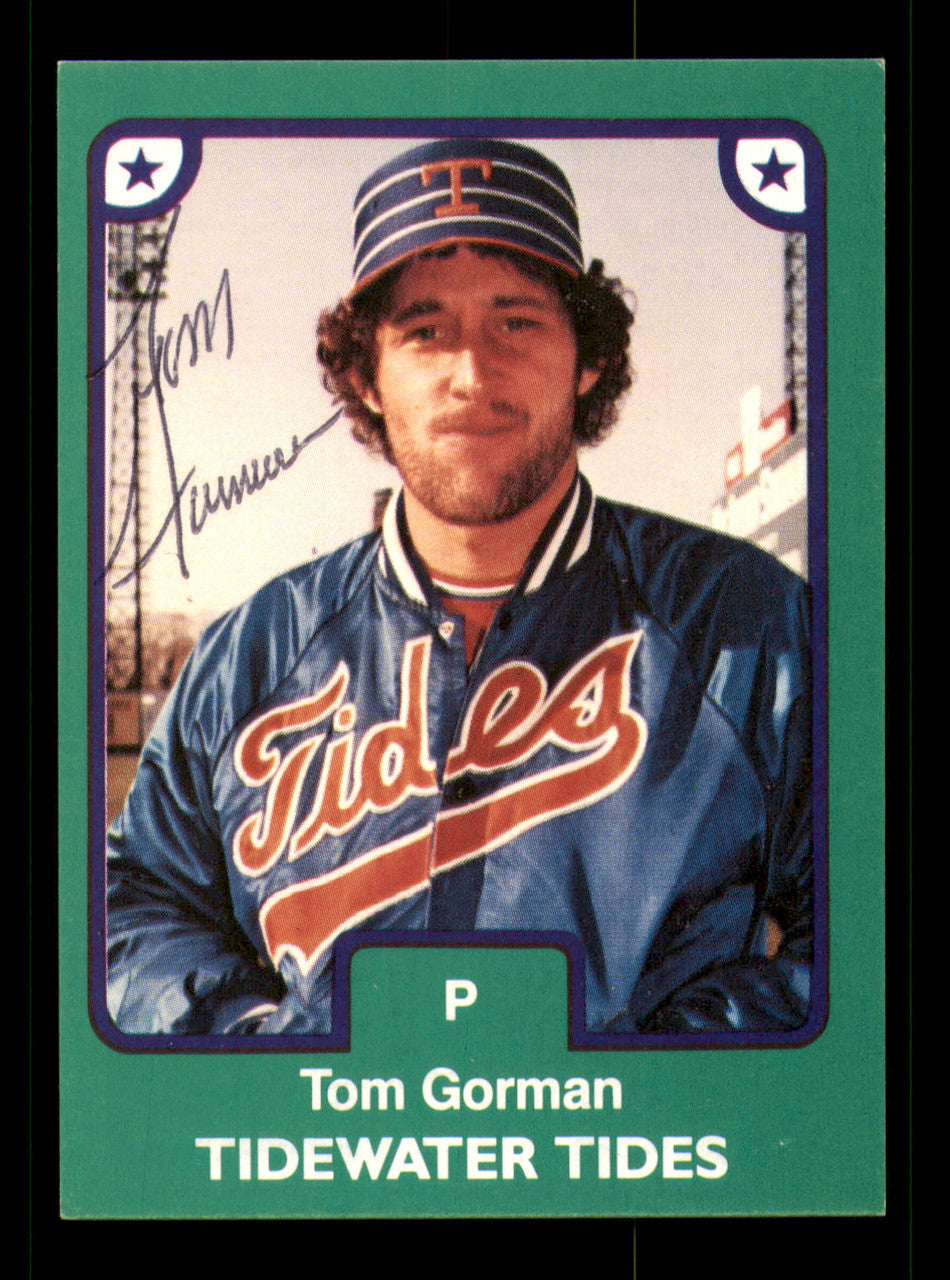 Tom Gorman Autographed 1984 TCMA Card #14 Tidewater Tides SKU #248300