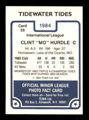 Clint Hurdle Autographed 1984 TCMA Card #28 Tidewater Tides SKU #248301