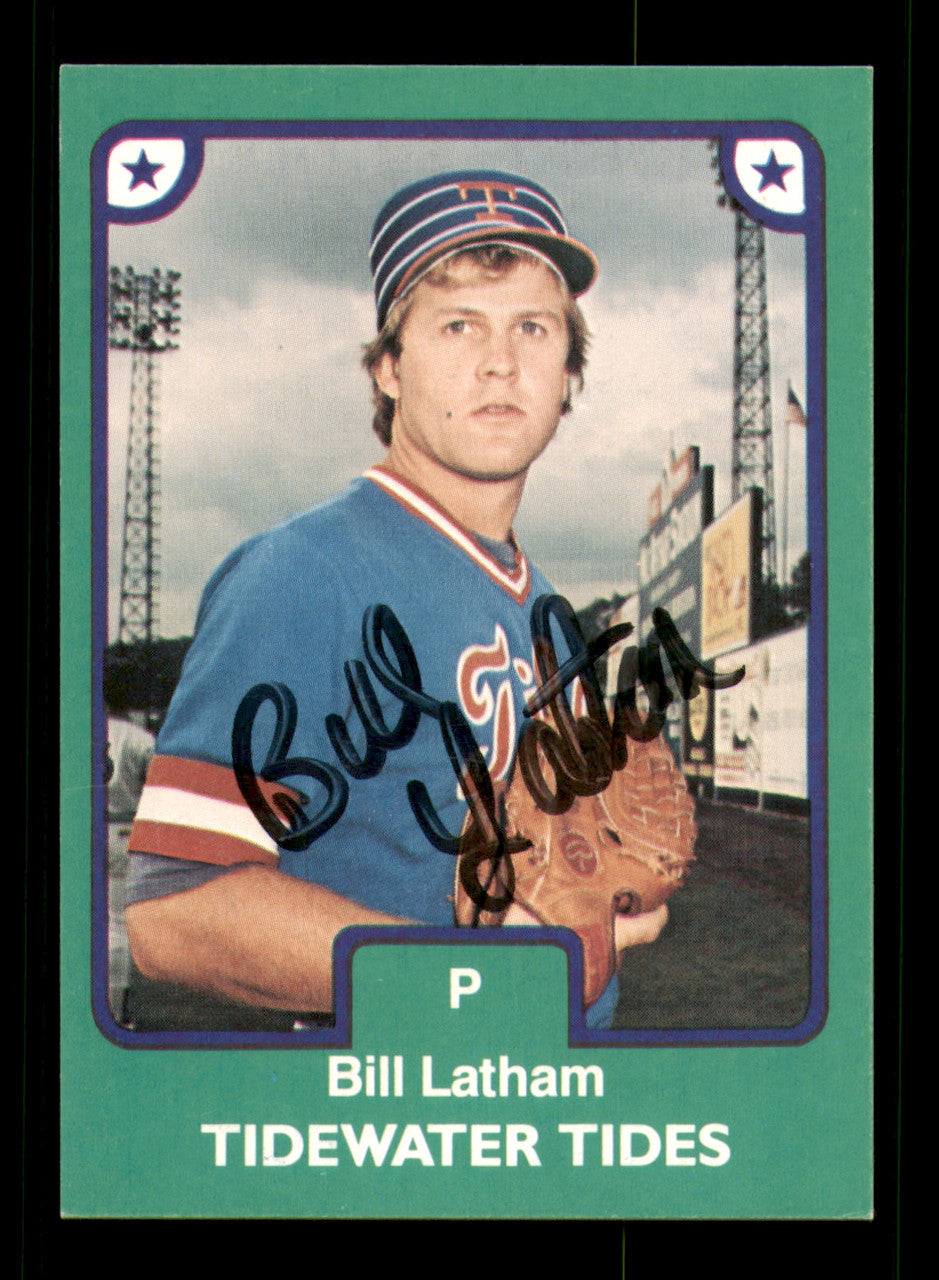 Bill Latham Autographed 1984 TCMA Card #6 Tidewater Tides SKU #248303