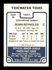 Ronn Reynolds Autographed 1984 TCMA Rookie Card #25 Tidewater Tides SKU #248306