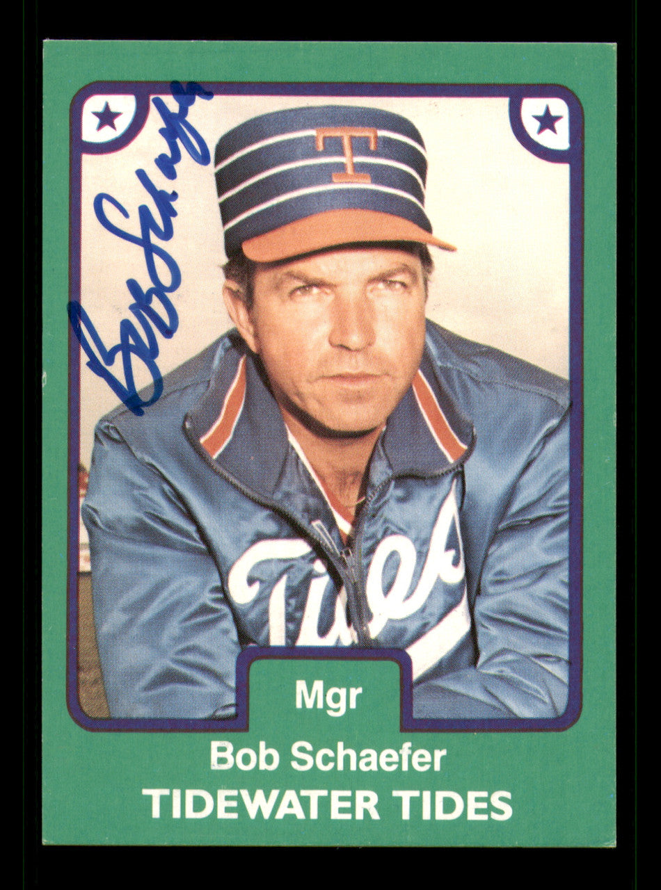 Bob Schaefer Autographed 1984 TCMA Card #10 Tidewater Tides SKU #248307