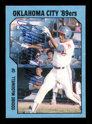 Oddibe McDowell Autographed 1985 TCMA Rookie Card #18 Oklahoma City 89ers SKU #248315