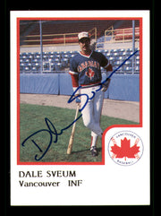 Dale Sveum Autographed 1986 ProCards Card Vancouver Canadians SKU #248319