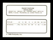 Dale Sveum Autographed 1986 ProCards Card Vancouver Canadians SKU #248319