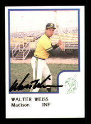 Walt Weiss Autographed 1986 ProCards Rookie Card Madison Muskies SKU #248320