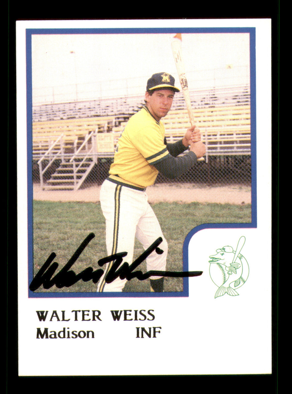 Walt Weiss Autographed 1986 ProCards Rookie Card Madison Muskies SKU #248320