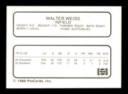 Walt Weiss Autographed 1986 ProCards Rookie Card Madison Muskies SKU #248320
