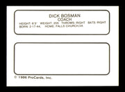 Dick Bosman Autographed 1986 ProCards Card Buffalo Bisons SKU #248322