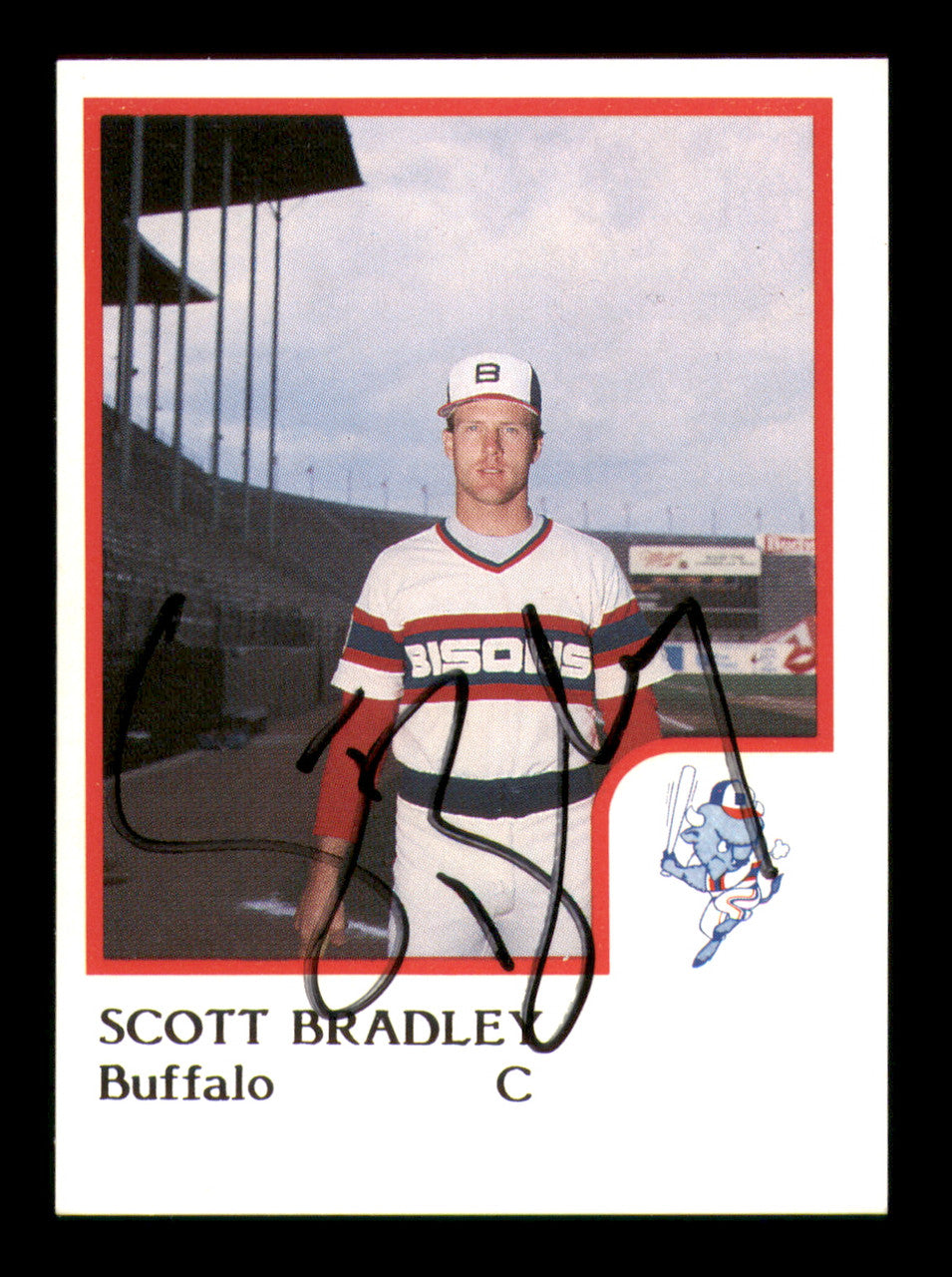 Scott Bradley Autographed 1986 ProCards Card Buffalo Bisons SKU #248323
