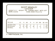Scott Bradley Autographed 1986 ProCards Card Buffalo Bisons SKU #248323