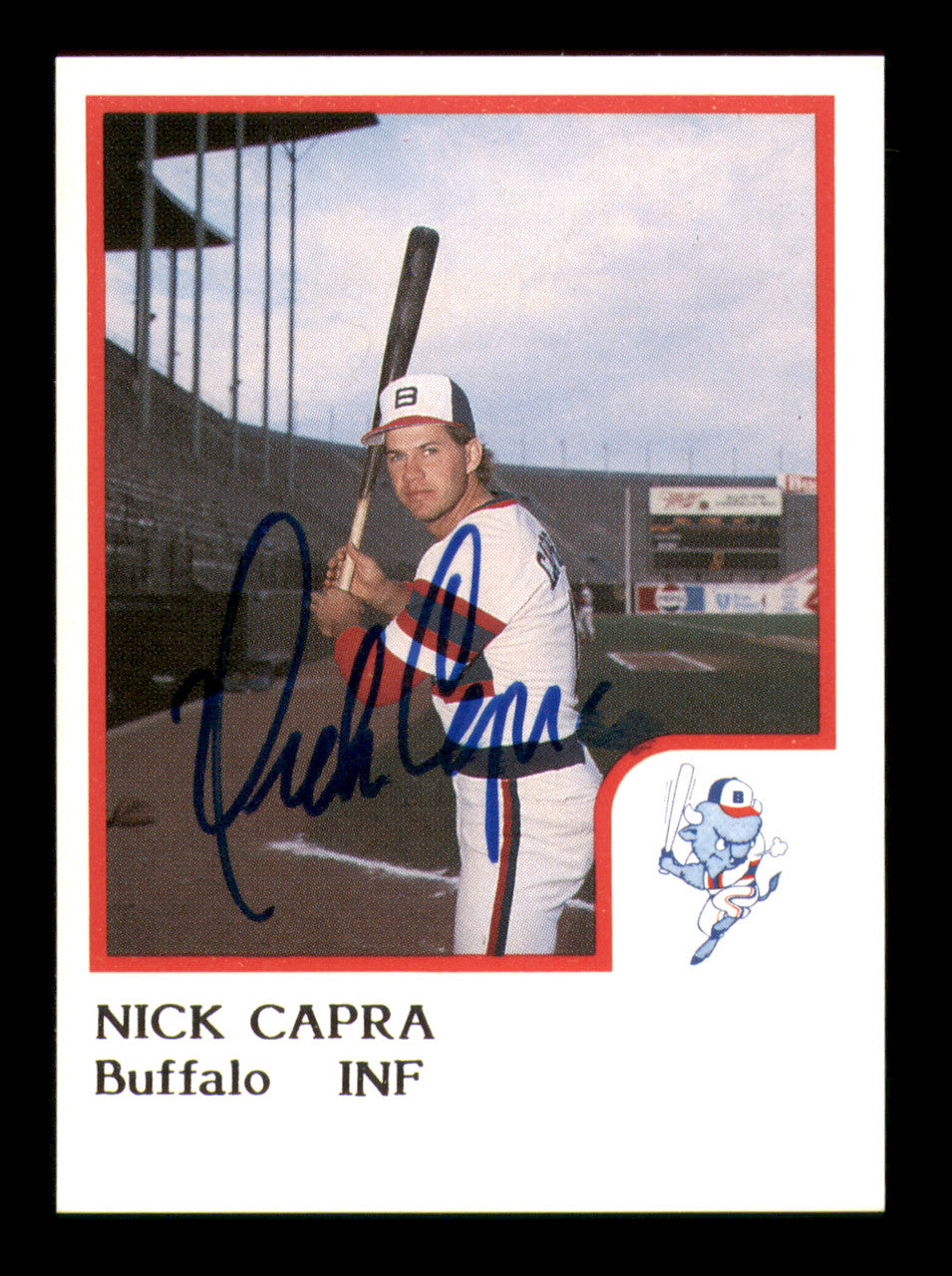Nick Capra Autographed 1986 ProCards Rookie Card Buffalo Bisons SKU #248324