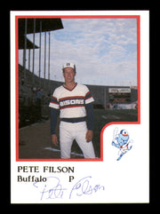 Pete Filson Autographed 1986 ProCards Card Buffalo Bisons SKU #248325