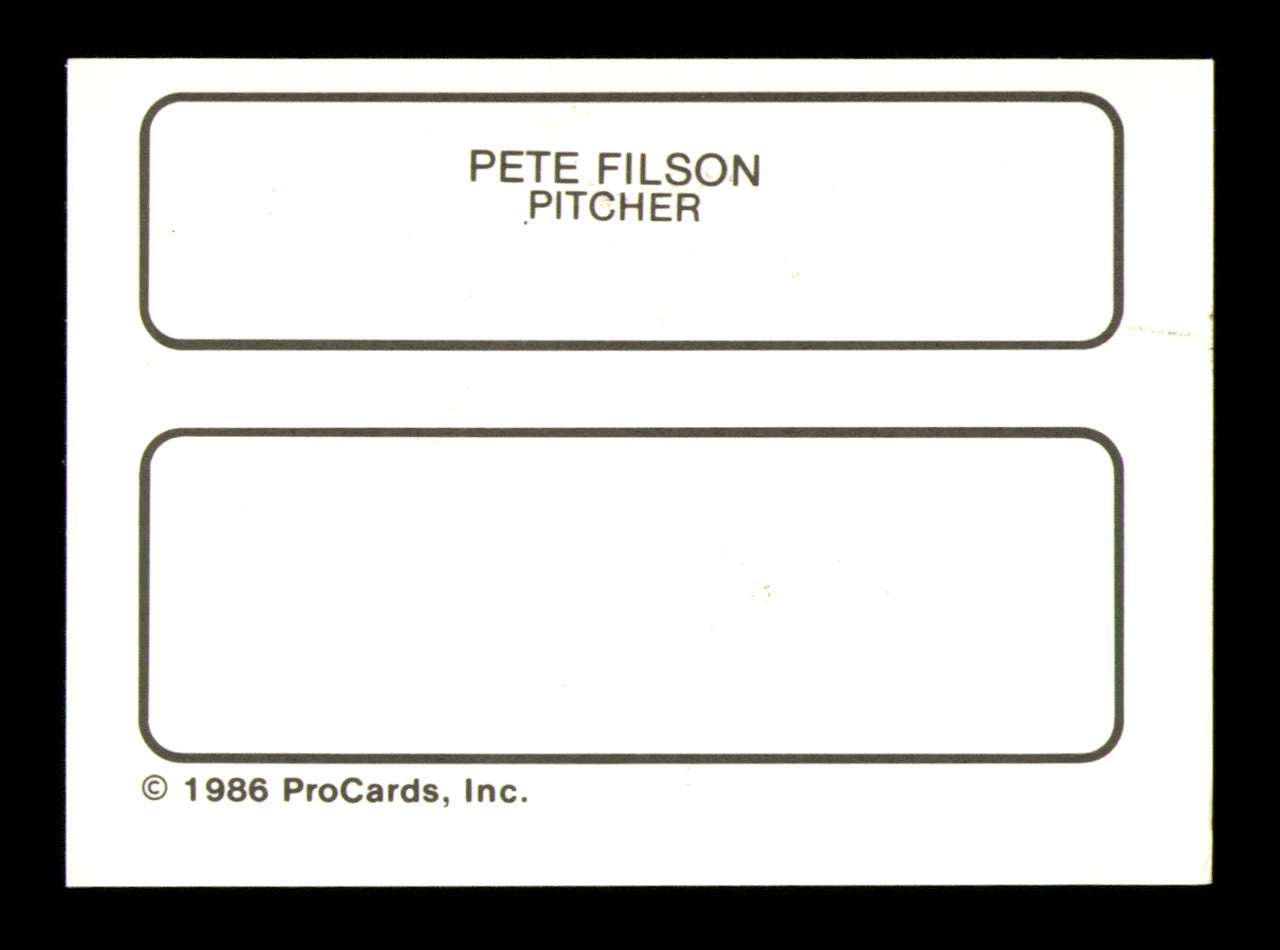 Pete Filson Autographed 1986 ProCards Card Buffalo Bisons SKU #248325