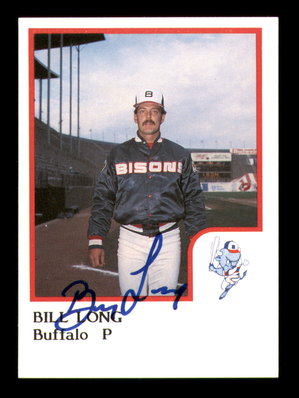 Bill Long Autographed 1986 ProCards Card Buffalo Bisons SKU #248328