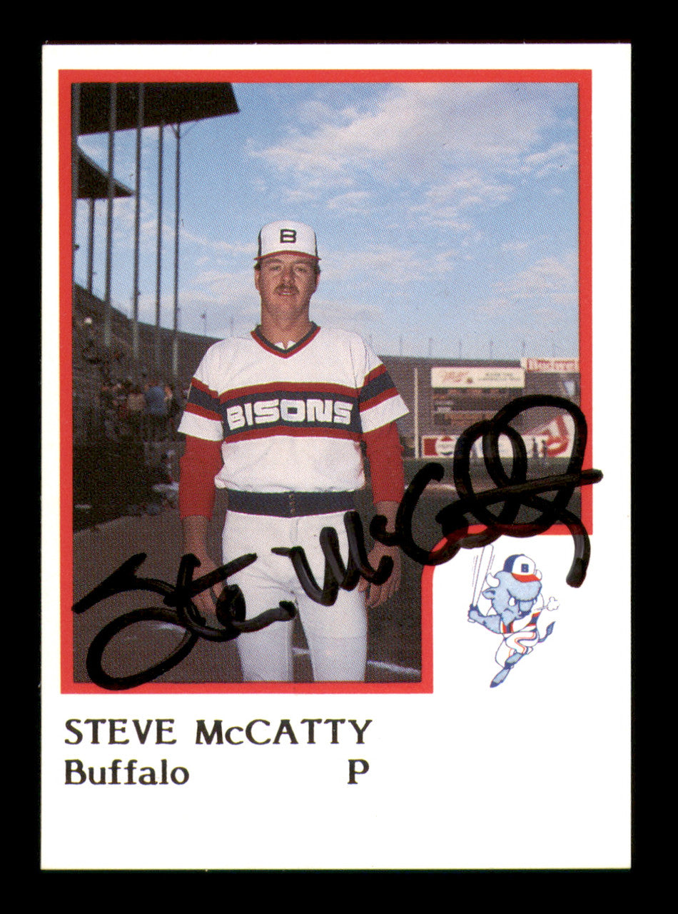 Steve McCatty Autographed 1986 ProCards Card Buffalo Bisons SKU #248330
