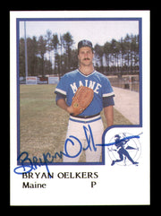 Bryan Oelkers Autographed 1986 ProCards Rookie Card Maine Guides SKU #248334