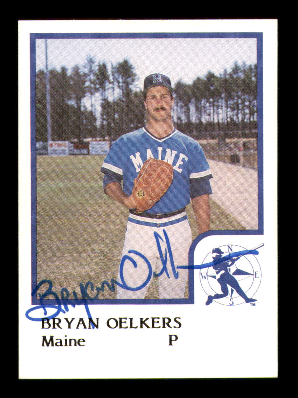 Bryan Oelkers Autographed 1986 ProCards Rookie Card Maine Guides SKU #248334