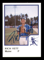 Rich Yett Autographed 1986 ProCards Card Maine Guides SKU #248337