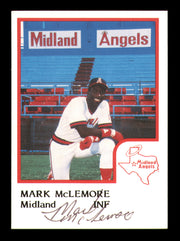 Mark McLemore Autographed 1986 ProCards Rookie Card Midland Angels SKU #248339