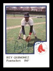 Rey Quinonez Autographed 1986 ProCards Rookie Card Pawtucket Red Sox SKU #248343