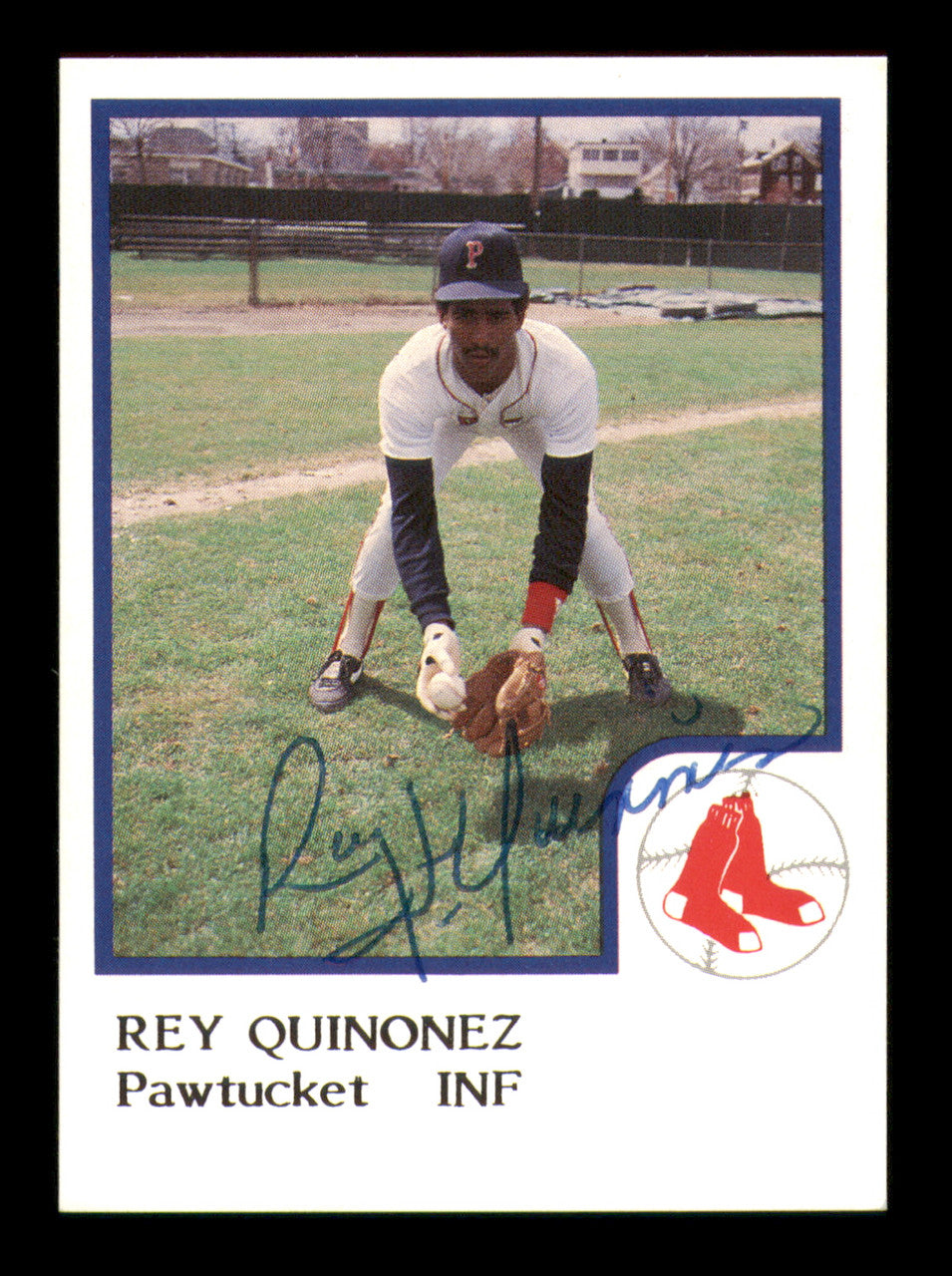 Rey Quinonez Autographed 1986 ProCards Rookie Card Pawtucket Red Sox SKU #248343