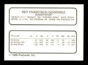 Rey Quinonez Autographed 1986 ProCards Rookie Card Pawtucket Red Sox SKU #248343