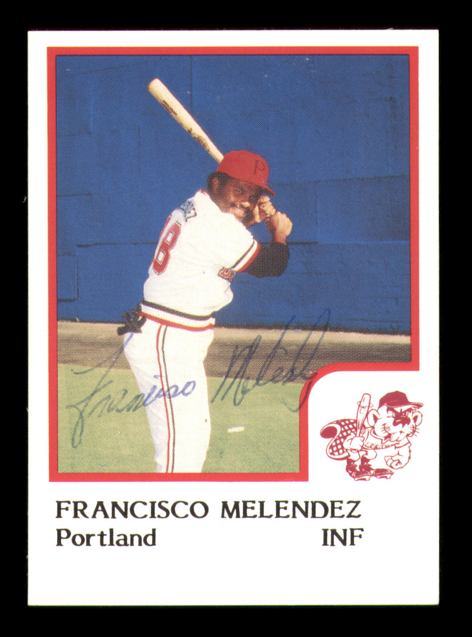Francisco Melendez Autographed 1986 ProCards Card Portland Beavers SKU #248348