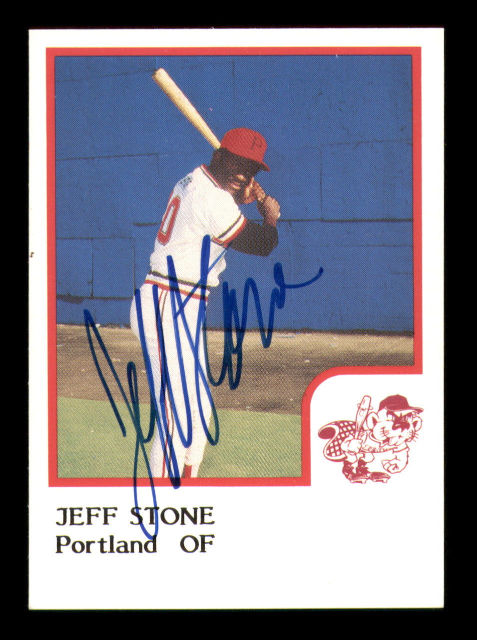 Jeff Stone Autographed 1986 ProCards Card Portland Beavers SKU #248350