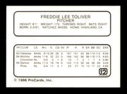 Fred Toliver Autographed 1986 ProCards Card Portland Beavers SKU #248351