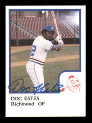 Doc Estes Autographed 1986 ProCards Rookie Card Richmond Braves SKU #248352