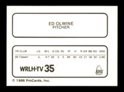Ed Olwine Autographed 1986 ProCards Card Richmond Braves SKU #248354