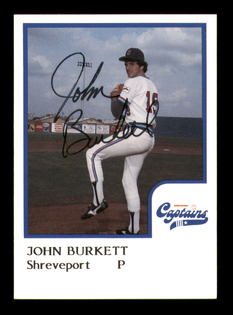 John Burkett Autographed 1986 ProCards Rookie Card Shreveport Captains SKU #248357