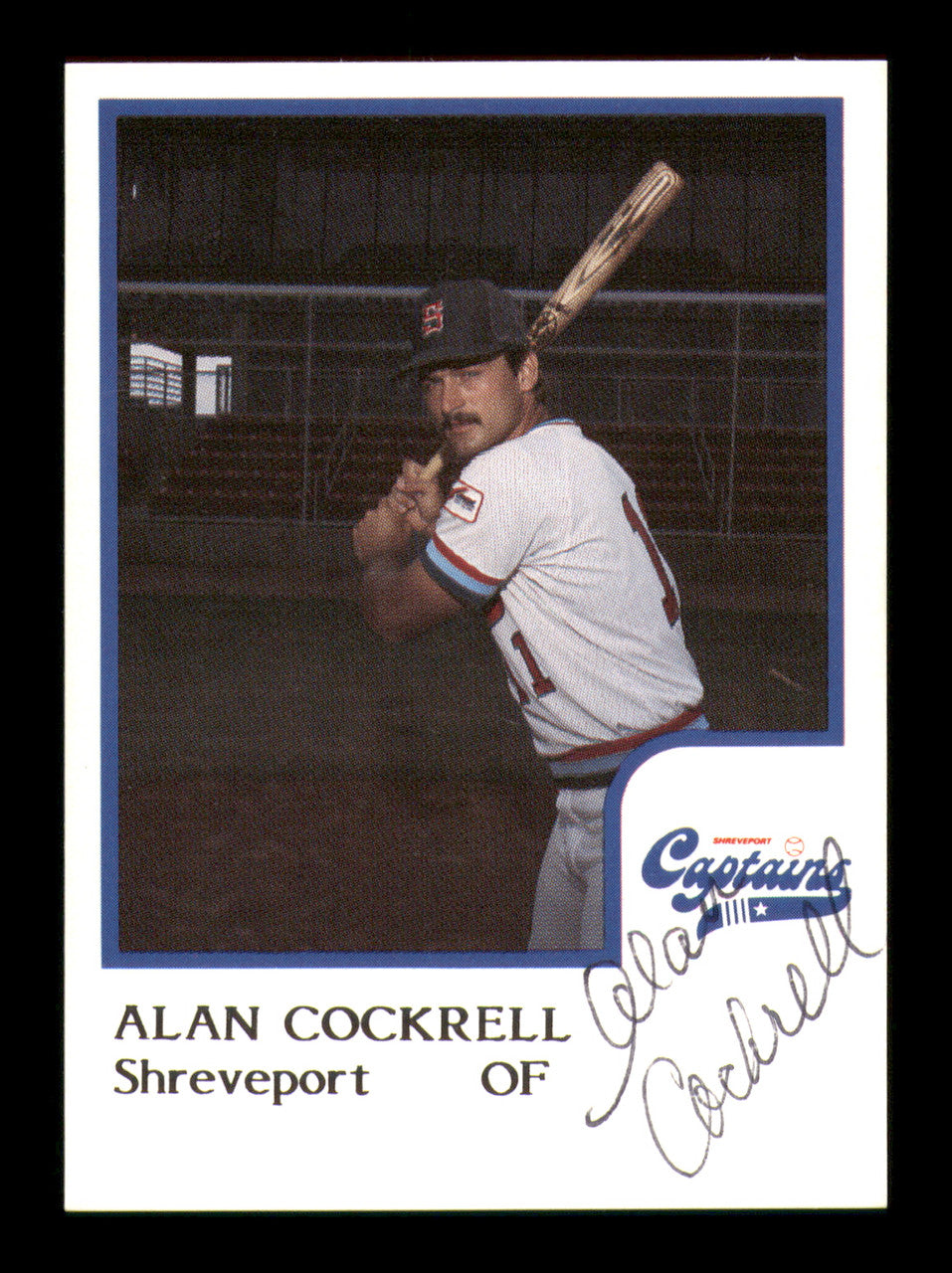 Alan Cockrell Autographed 1986 ProCards Rookie Card Shreveport Captains SKU #248358