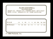 Alan Cockrell Autographed 1986 ProCards Rookie Card Shreveport Captains SKU #248358