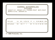 Darrel Akerfelds Autographed 1986 ProCards Rookie Card Tacoma Tigers SKU #248359