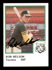 Rob Nelson Autographed 1986 ProCards Rookie Card Tacoma Tigers SKU #248362