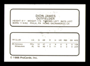 Dion James Autographed 1986 ProCards Card Vancouver Canadians (Smudged) SKU #248365